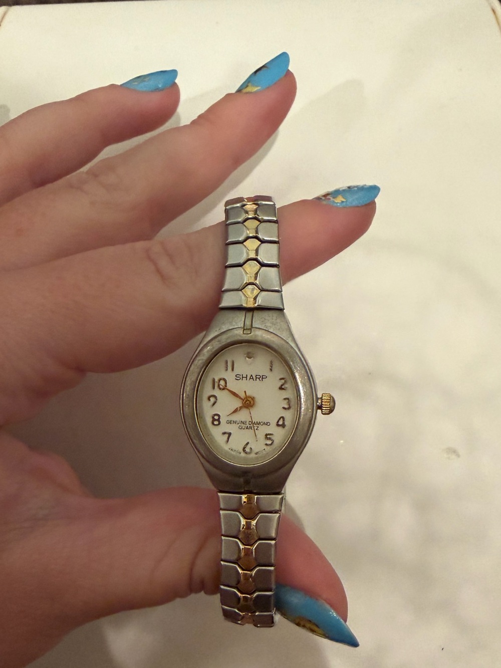 Two-Tone Women's Sharp Quartz Watch - Silver and Gold